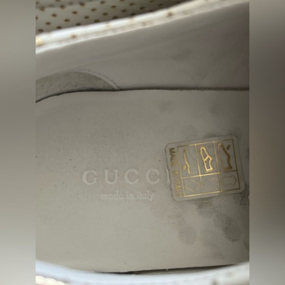 Women's Gucci Velcro Leather Sneakers Authentic GG - Picture 14 of 16